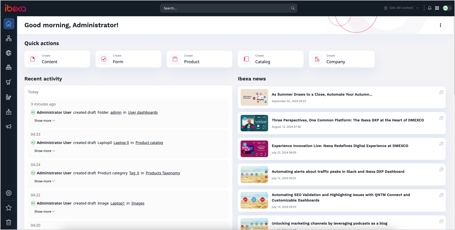 Dashboard - Experience edition